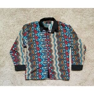 Meztizos Shirt Womens 12 Button Up Geometric Western Long Sleeve Polyester
